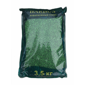 Грунт BARBUS мрамор крашенный зеленый 2-4 мм. купить в магазине Долина Аквариумов